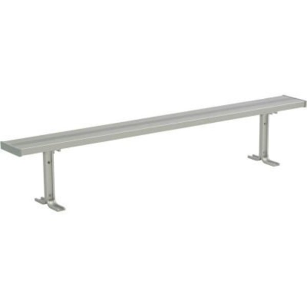 Gt Grandstands By Ultraplay 8' Aluminum Park Bench Without Back, Portable and/or Surface Mount BE-DE00800